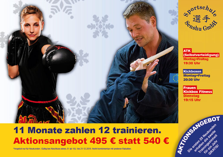 Senshu Angebot: 11 Monate zahlen 12 trainieren