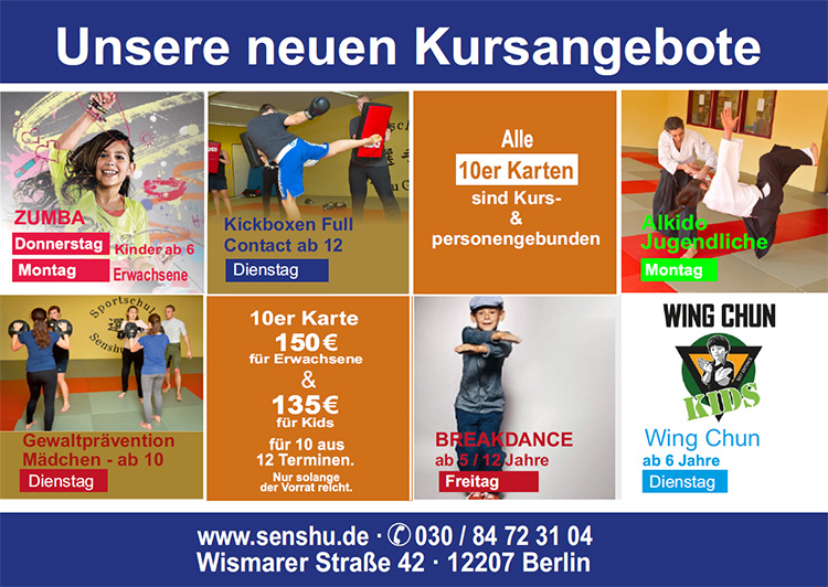 Senshu: Unsere neuen Kursangebote